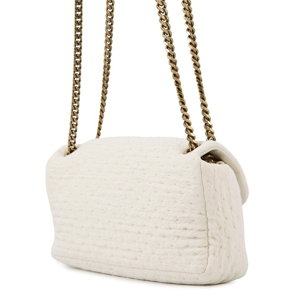 Saint Laurent Paris Chain Shoulder Bag Calypso White - Picture 2 of 12
